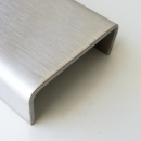 Edelstahl U-Profil magnetisch K240 geschliffen 0,8mm 1.4016